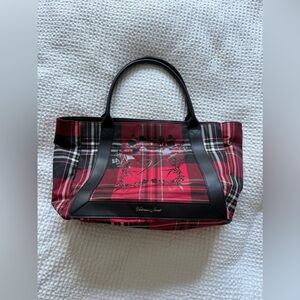 Victoria's Secret Black and Red Checkered Tote